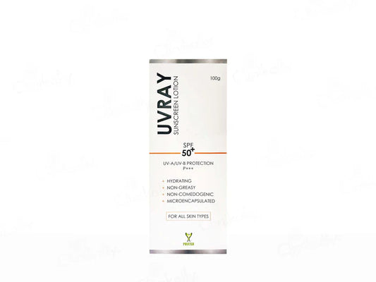 Uvray Sunscreen Lotion SPF 50+ PA+++(100 gm)