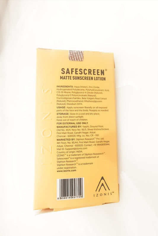Safescreen Matte Sunscreen Lotion (40ML)