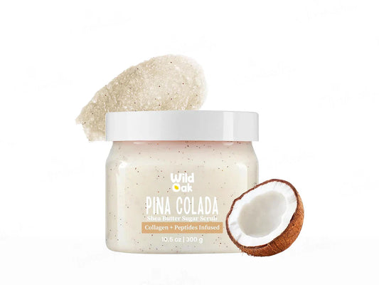 Wild Oak Pina Colada Shea Butter Sugar Body Scrub ( 300 GM )