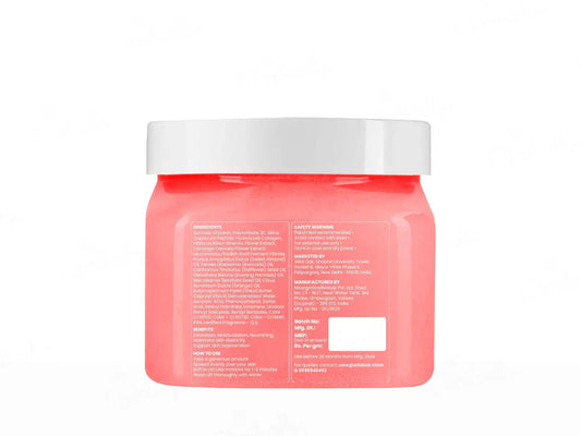 Wild Oak Pink Hibiscus Shea Butter Sugar Body Scrub ( 300 GM )