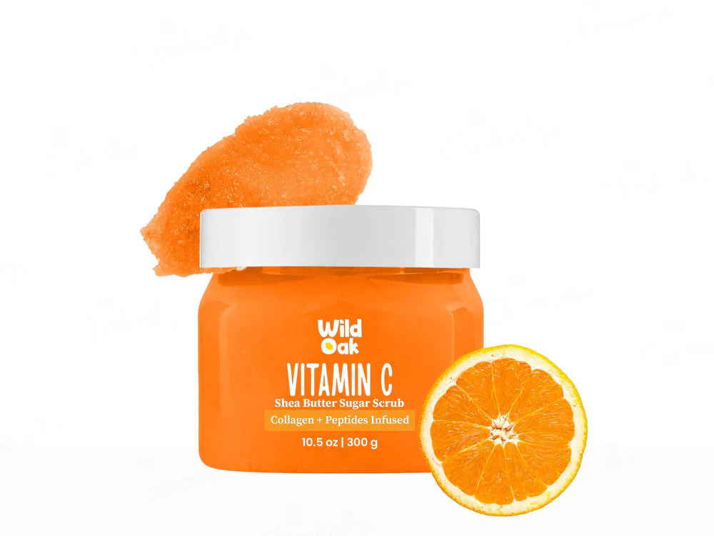 Wild Oak Vitamin C Shea Butter Sugar Body Scrub ( 300 GM )