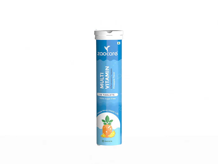 Zaocare Multivitamin Effervescent Tablet - Pineapple Flavour ( 15 Tablets )