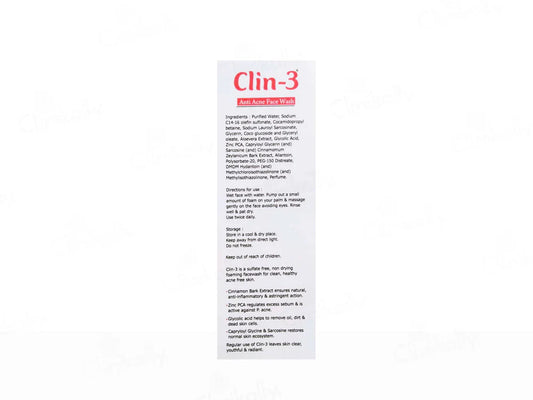 Clin-3 Anti-Acne Face Wash ( 100 ML )