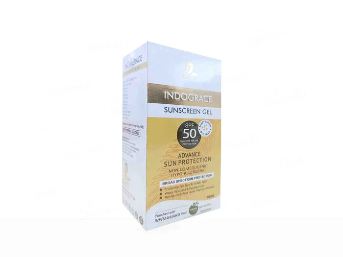 Indograce Advance Sun Protection Sunscreen Gel SPF 50(60 ml)