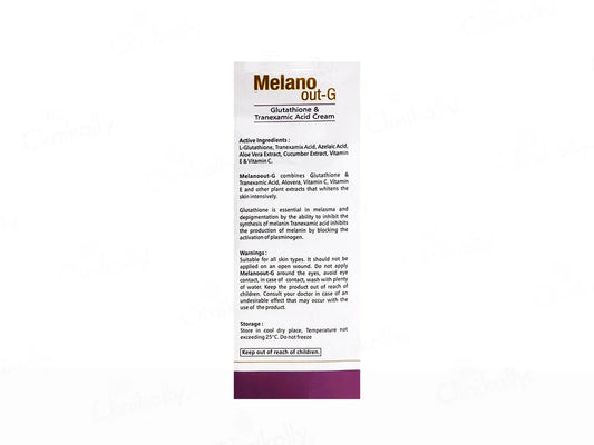 Melano Out-G Glutathione & Tranexamic Acid Cream ( 60gm)